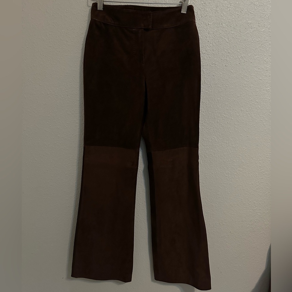 Siena studio Elegant Brown Women's Pants leather pants size 2, y2k cute pants